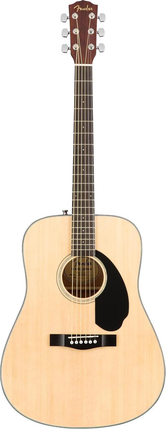 Fender CD-60S Right Handed Acoustic Guitar - Dreadnaught Body - Natural