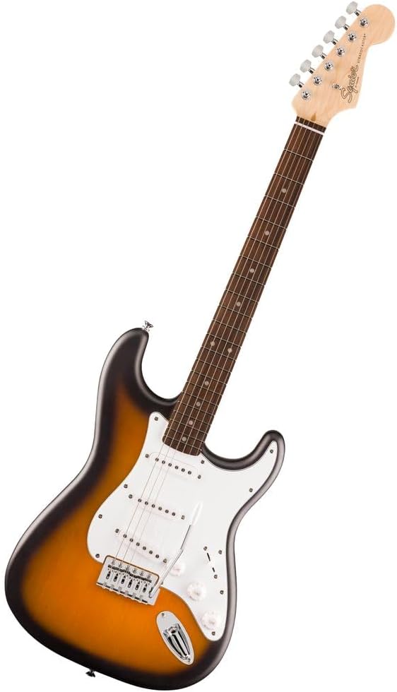 Fender Squier Debut Series Stratocaster Electric Guitar, Beginner Guitar, with 2-Year Warranty, Includes Free Lessons, 2-Color Sunburst with Matte Finish