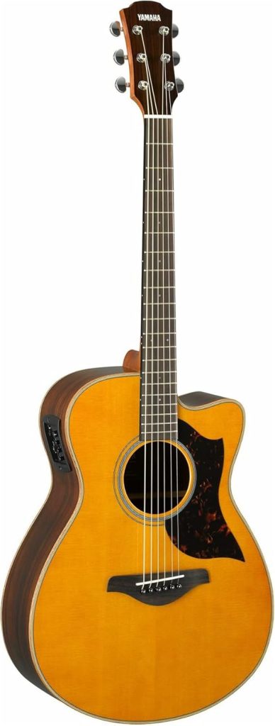 Yamaha 6 String Series AC1R Small Body Acoustic-Electric Guitar-Rosewood, Vintage Natural, Concert Cutaway VN