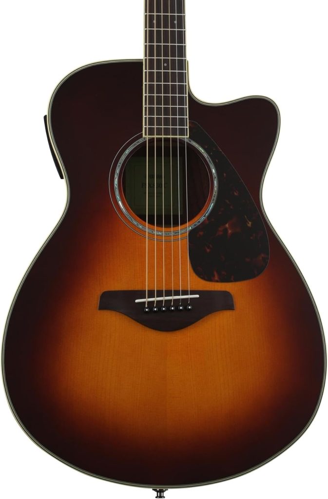 Yamaha FGX830C Solid Top Cutaway Acoustic-Electric Guitar, Natural