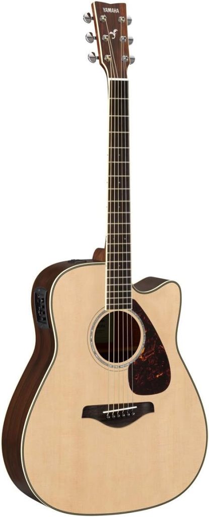 Yamaha FGX830C Solid Top Cutaway Acoustic-Electric Guitar, Natural