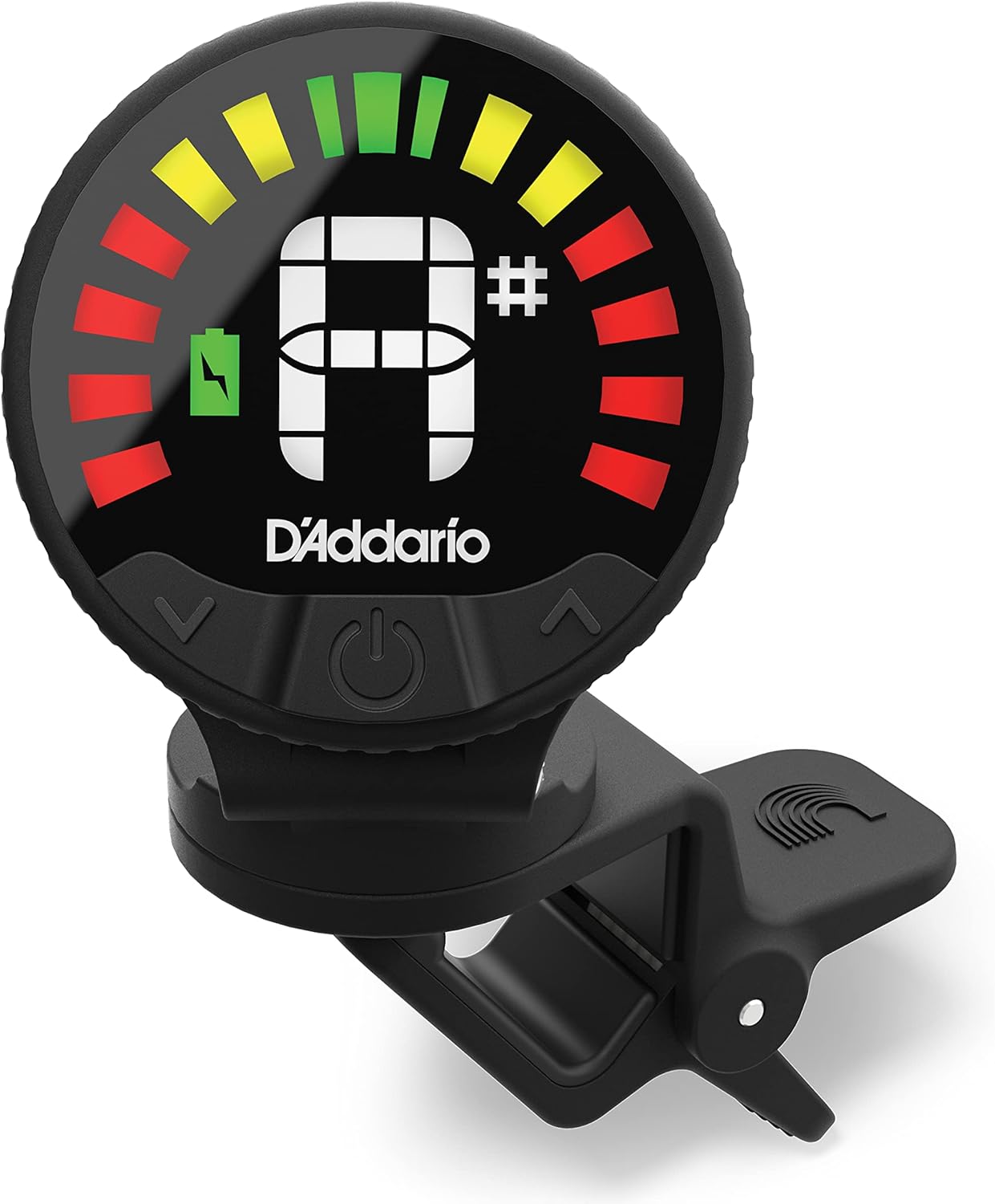 DAddario Accessories Nexxus 360 Rechargeable Guitar Tuner - Clip On Guitar Tuner - Acoustic Guitar Tuner - Electric Guitar Tuner - 24 Hours of Tuning Time per Charge - Rotates 360-degrees