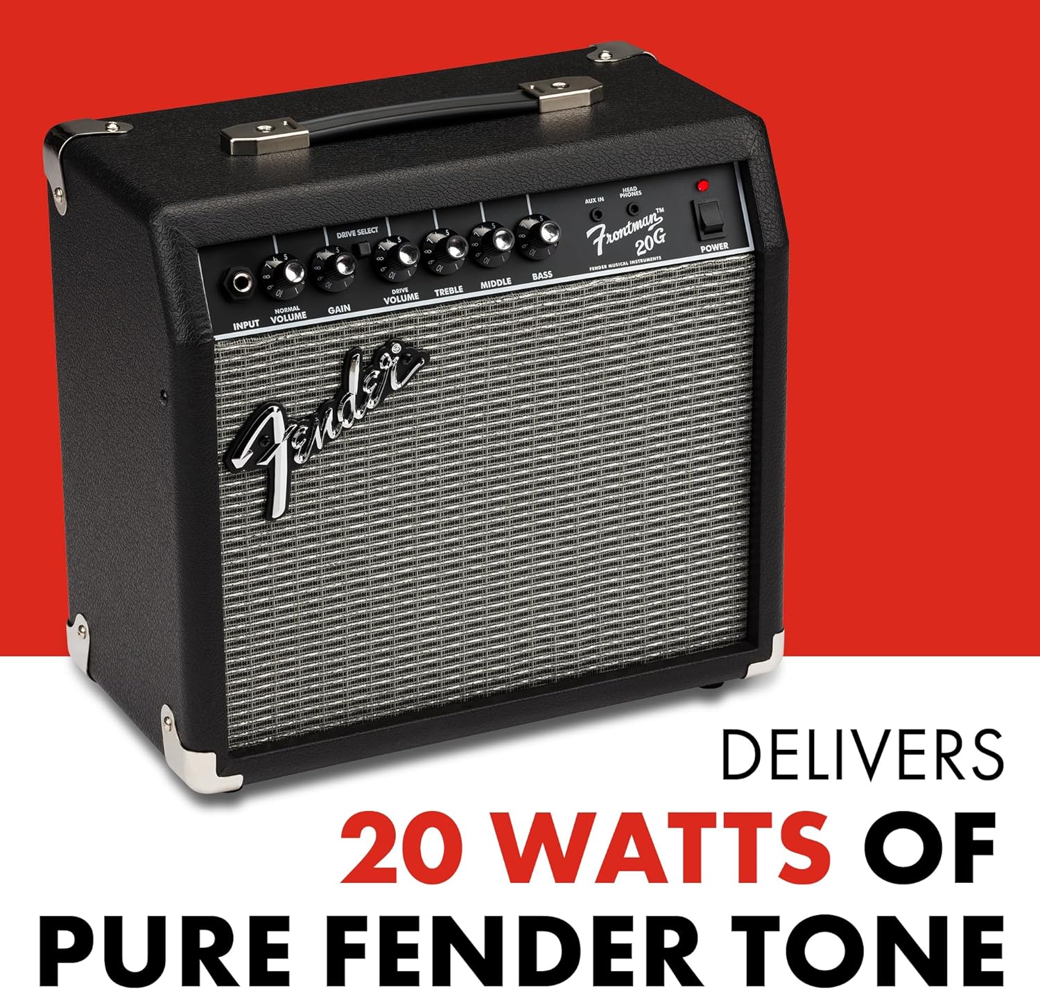 Fender Frontman 10G Guitar Amp, 10 Watts, with 2-Year Warranty, 6 Inch Fender Special Design Speaker, 5.75Dx10.25Wx11H Inches