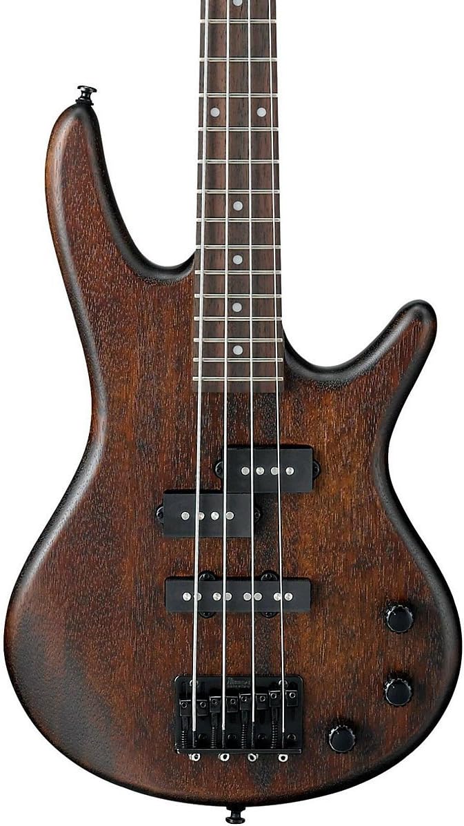 Ibanez GSRM20B WNF Walnut Flat Mikro Compact 4-String Electric Bass Guitar