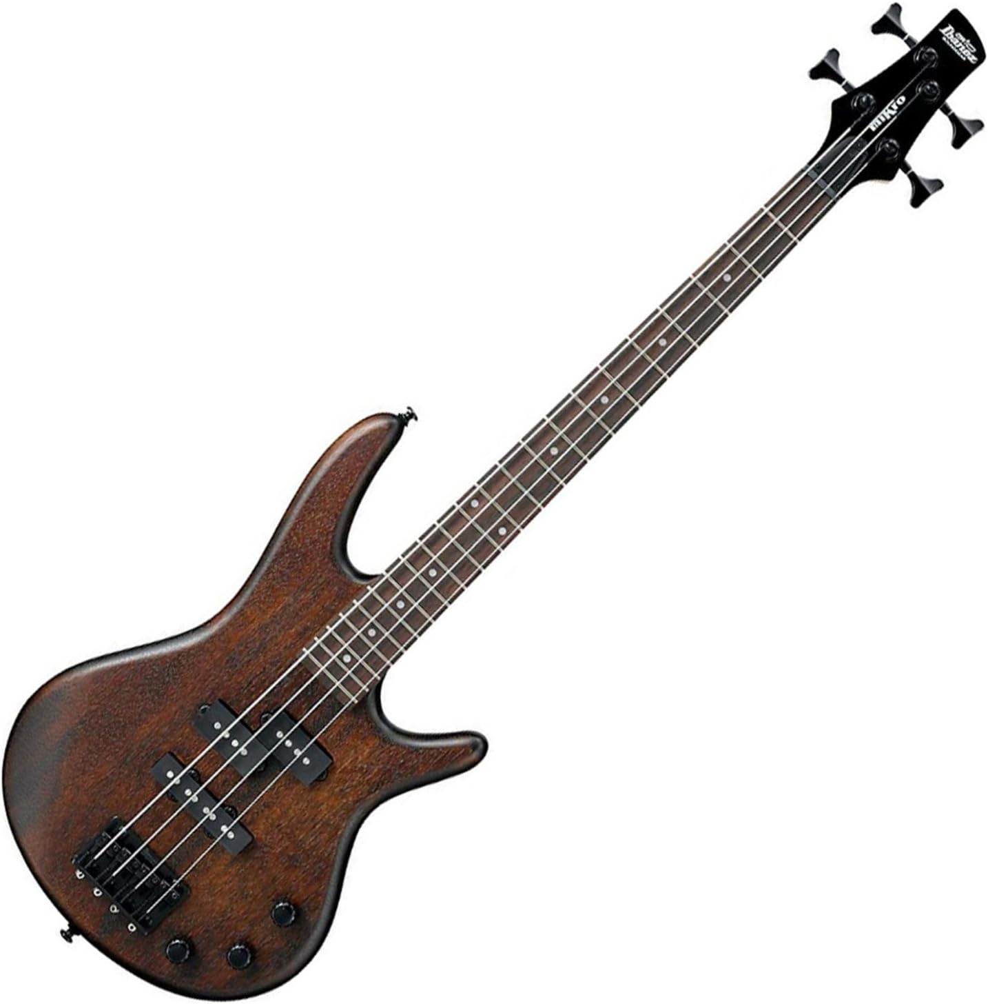 Ibanez GSRM20B WNF Walnut Flat Mikro Compact 4-String Electric Bass Guitar