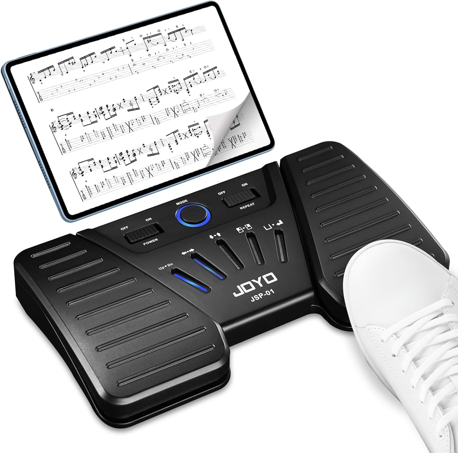 JOYO Wireless Page Turner Buletooth Music Page Turner Pedal for iPad Tablets Android IOS Phones Keyboard Foot Switches Turner (SP-01)