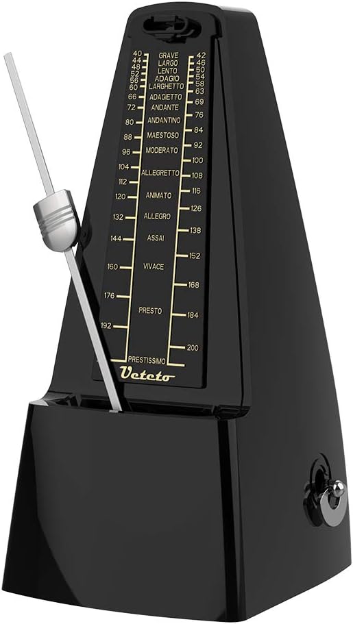 Ueteto Mechanical Metronome Black/Loud Sound Piano Drum Violin Guitar