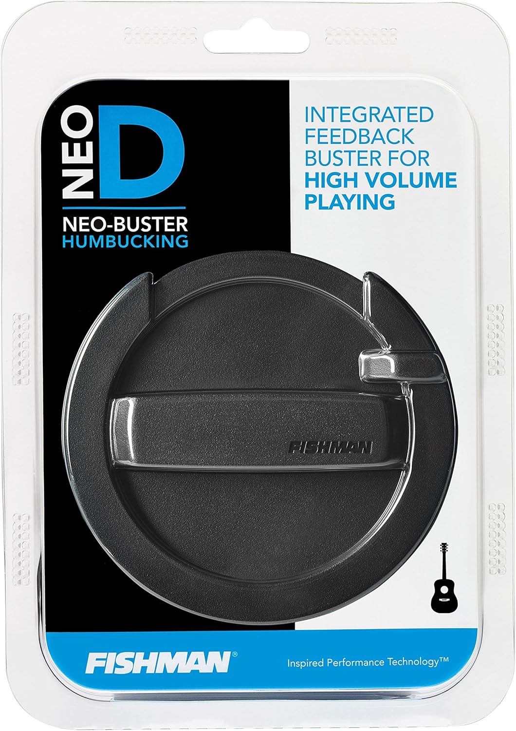 Fishman Neo-Buster Humbucker Soundhole Acoustic Pickup Feedback Buster Black 0.28 x 1.97 x 4.72 inches