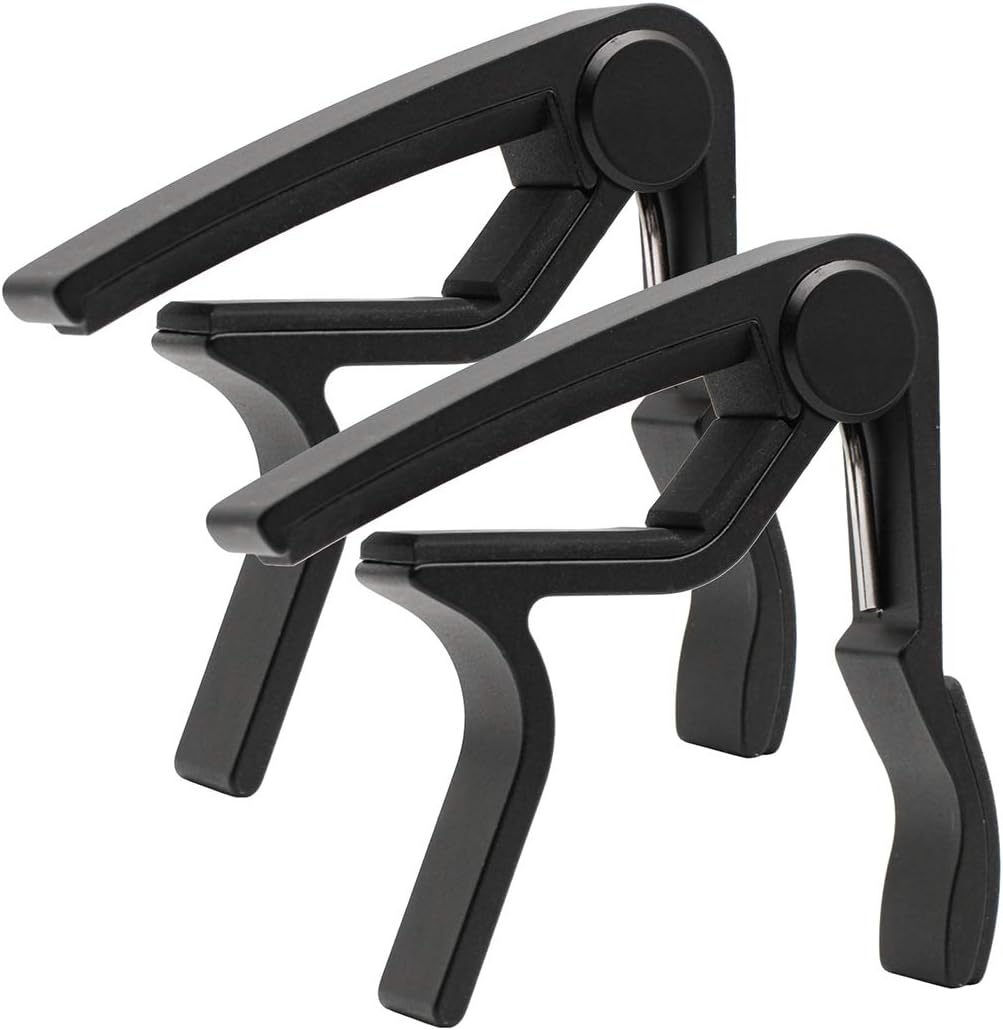 Guitar Capo,2 Pack Capo Black and Rosewood Capo Guitar Clamp Guitar Kapo for Acoustic and Electric Guitar