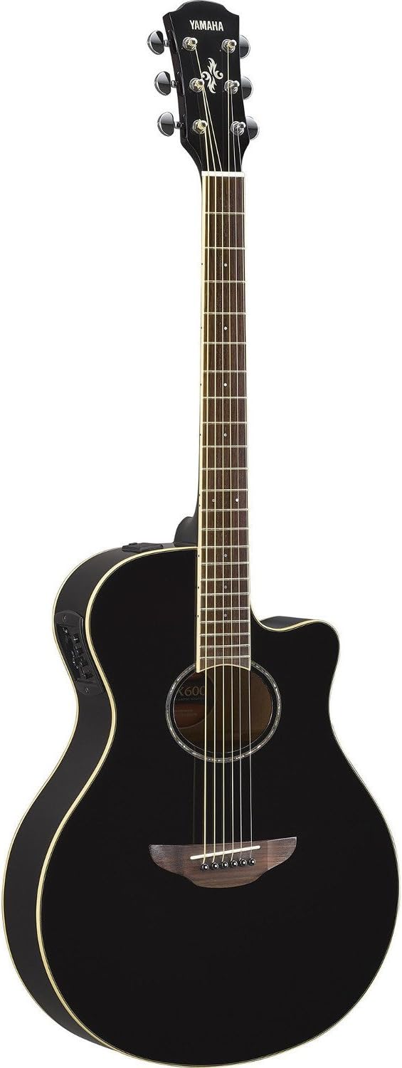 Yamaha APX600 BL Thin Body Acoustic-Electric Guitar, Black