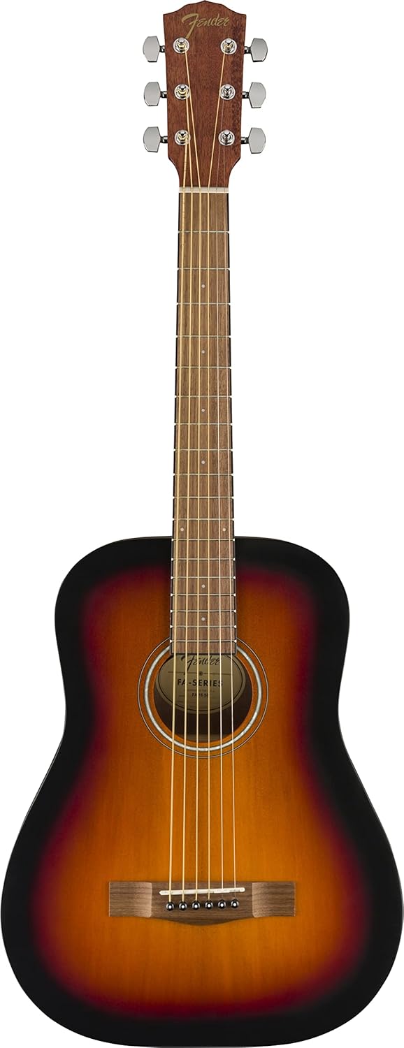 Fender FA-15 3/4 Scale Steel String Acoustic Guitar, with 2-Year Warranty, Sunburst, with Gig Bag