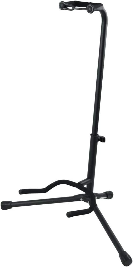 Gator Frameworks Adjustable, Holds Single Electric Acoustic Guitar Stand (GFW-GTR-1000), Black, 54 x 40 x 44