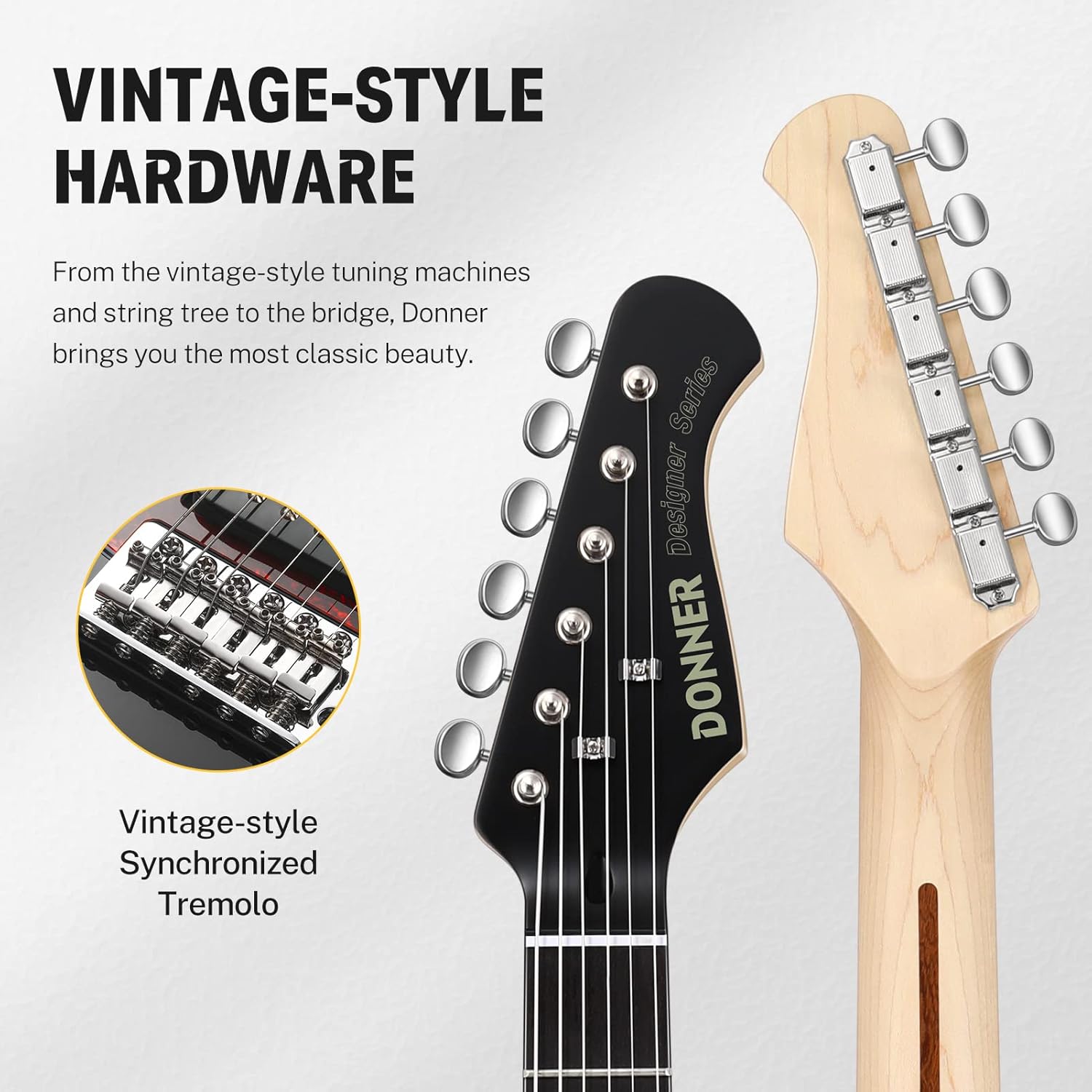 Donner 39 Inch Electric Guitar, Designer Series DST-200 Stylish Solid Body Electric Guitar for Beginner Intermediate Pro Players, Single Coil Split System, Includes Bag, Cable, Strap