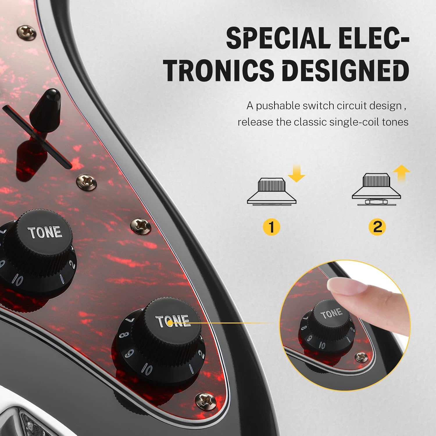 Donner 39 Inch Electric Guitar, Designer Series DST-200 Stylish Solid Body Electric Guitar for Beginner Intermediate Pro Players, Single Coil Split System, Includes Bag, Cable, Strap