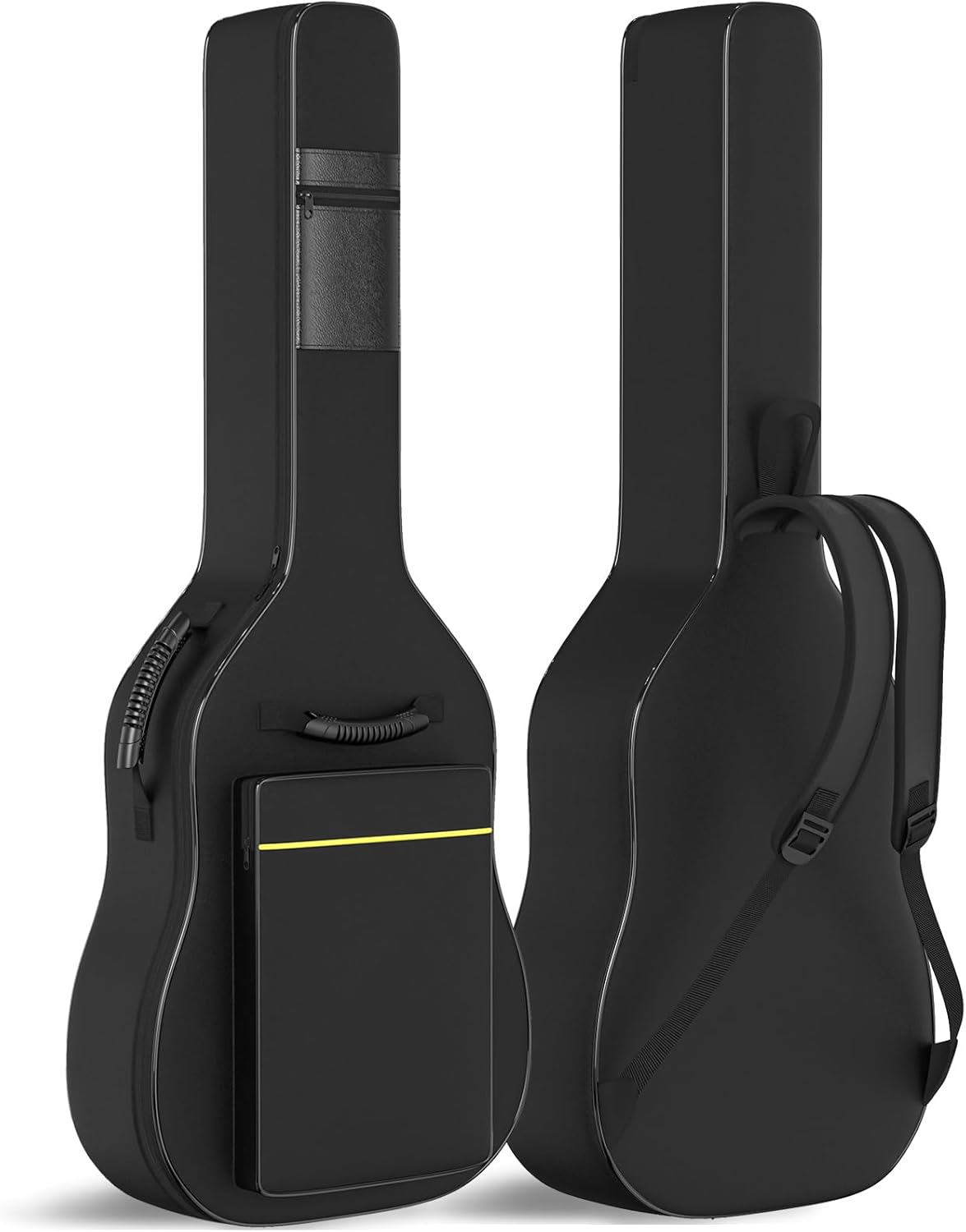 GLEAM Acoustic Guitar Gig Bag - 0.35 Inch Thick Padding Fit 39-41 Inch Guitar Waterproof Black with Hanger Loop