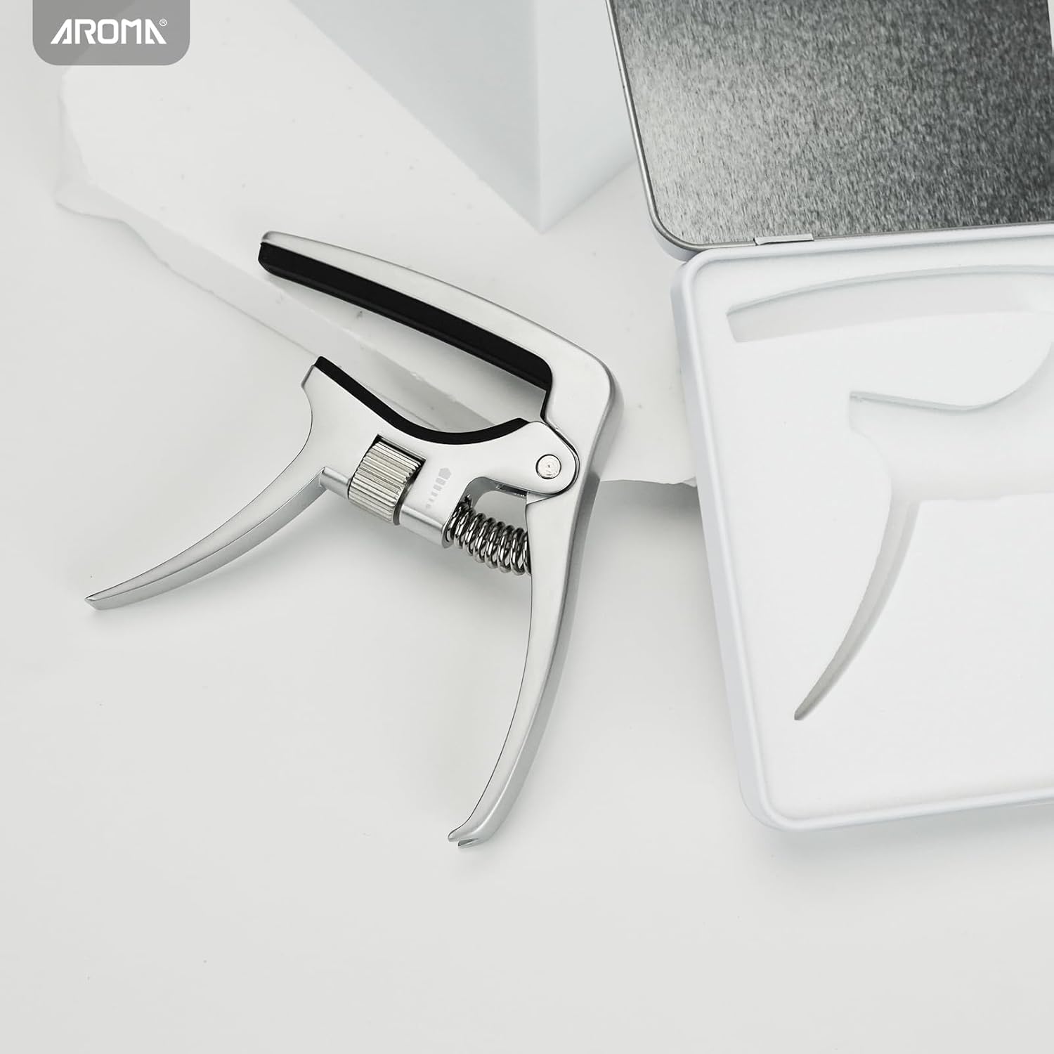 Aroma Professional Guitar Capo Trigger Tension Adjustable with Guitar Bridge Pin Puller for 6 Strings Acoustic and Electric Guitars
