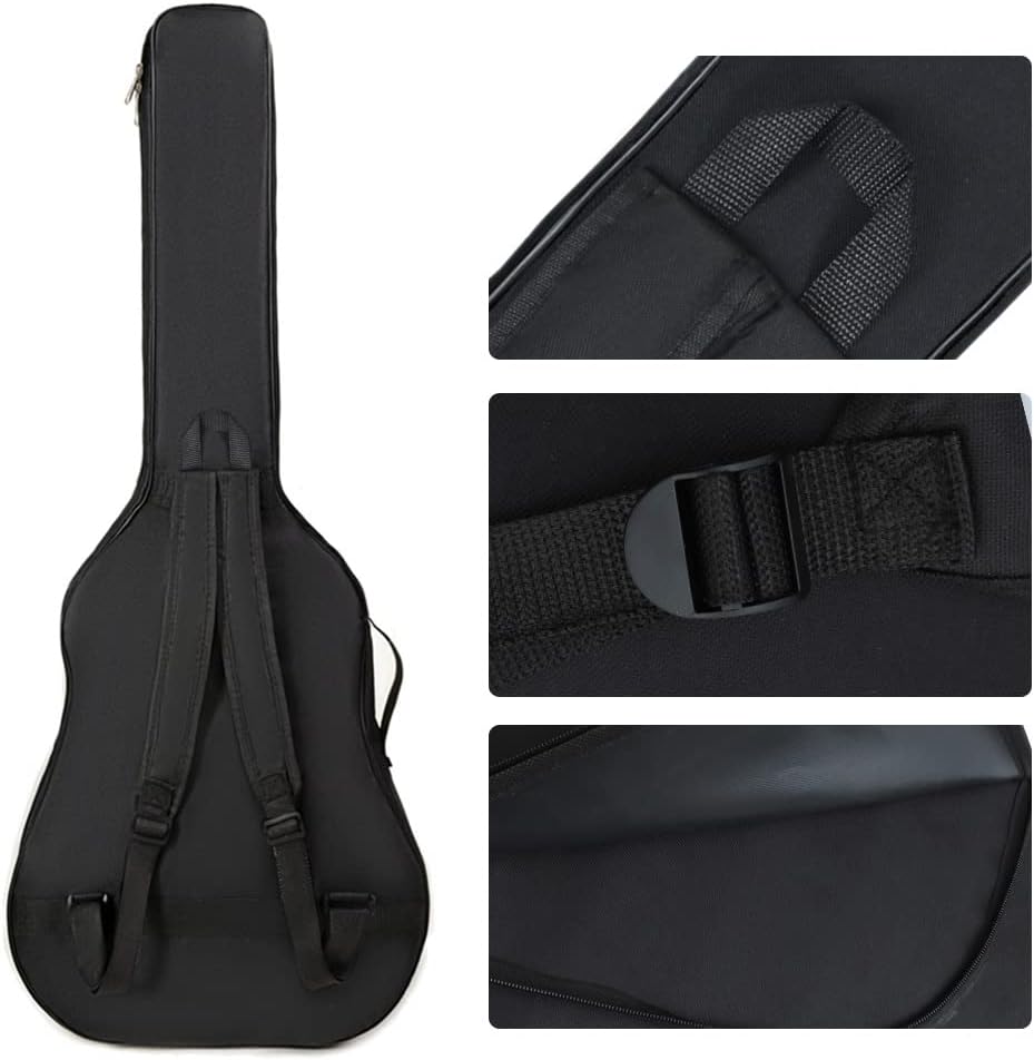 Evil Hair 36 Inch Acoustic Guitar Gig Bag Waterproof Dual Adjustable Shoulder Strap 5mm Padding Backpack with Accessories -For 36 Acoustic Classic Guitar