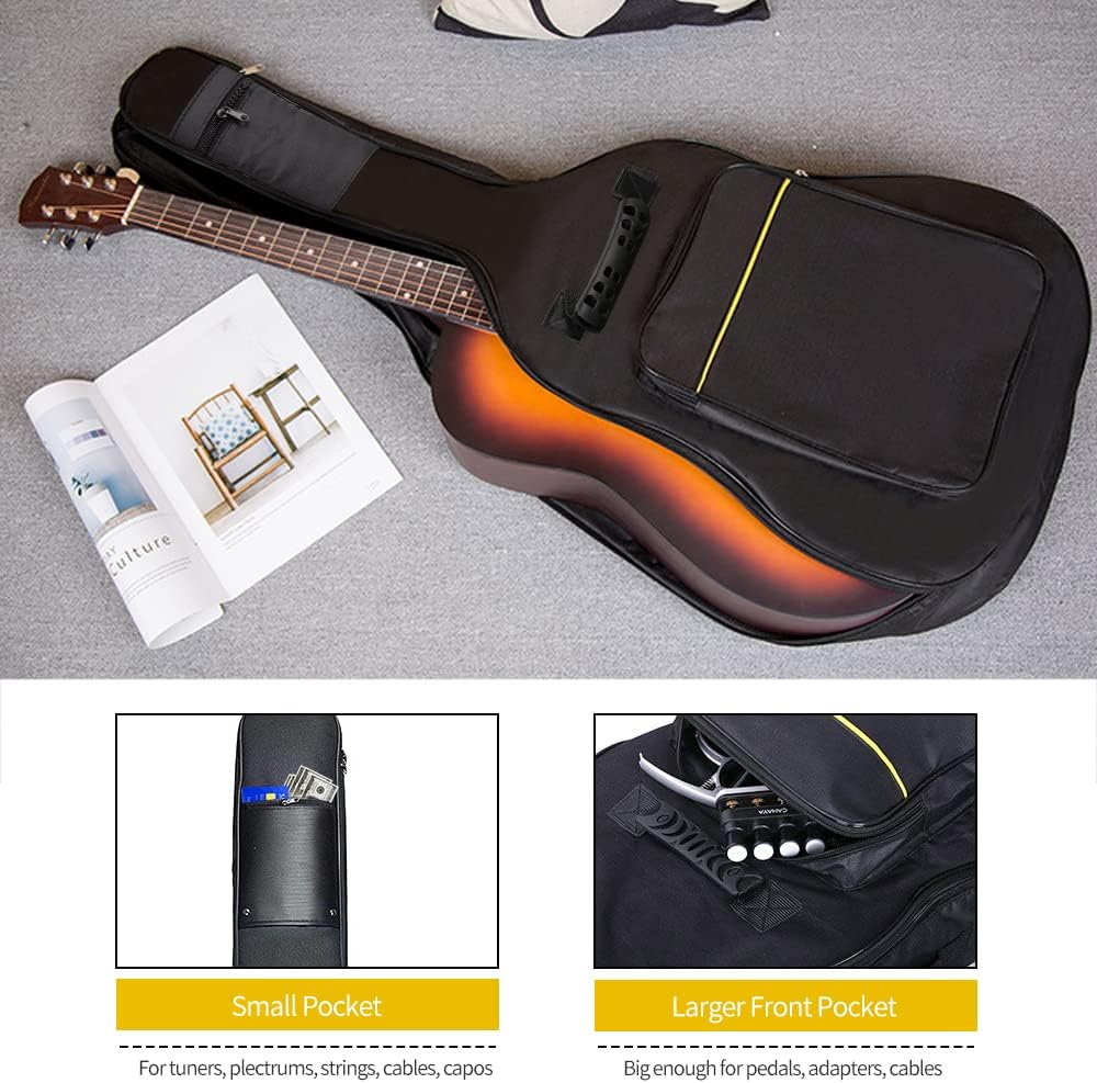 Guitar Bags - 1/2/3 Pack Gig Bags, 38-41 Inch Electric Acoustic Guitar Case, Waterproof Oxford, Two Pockets