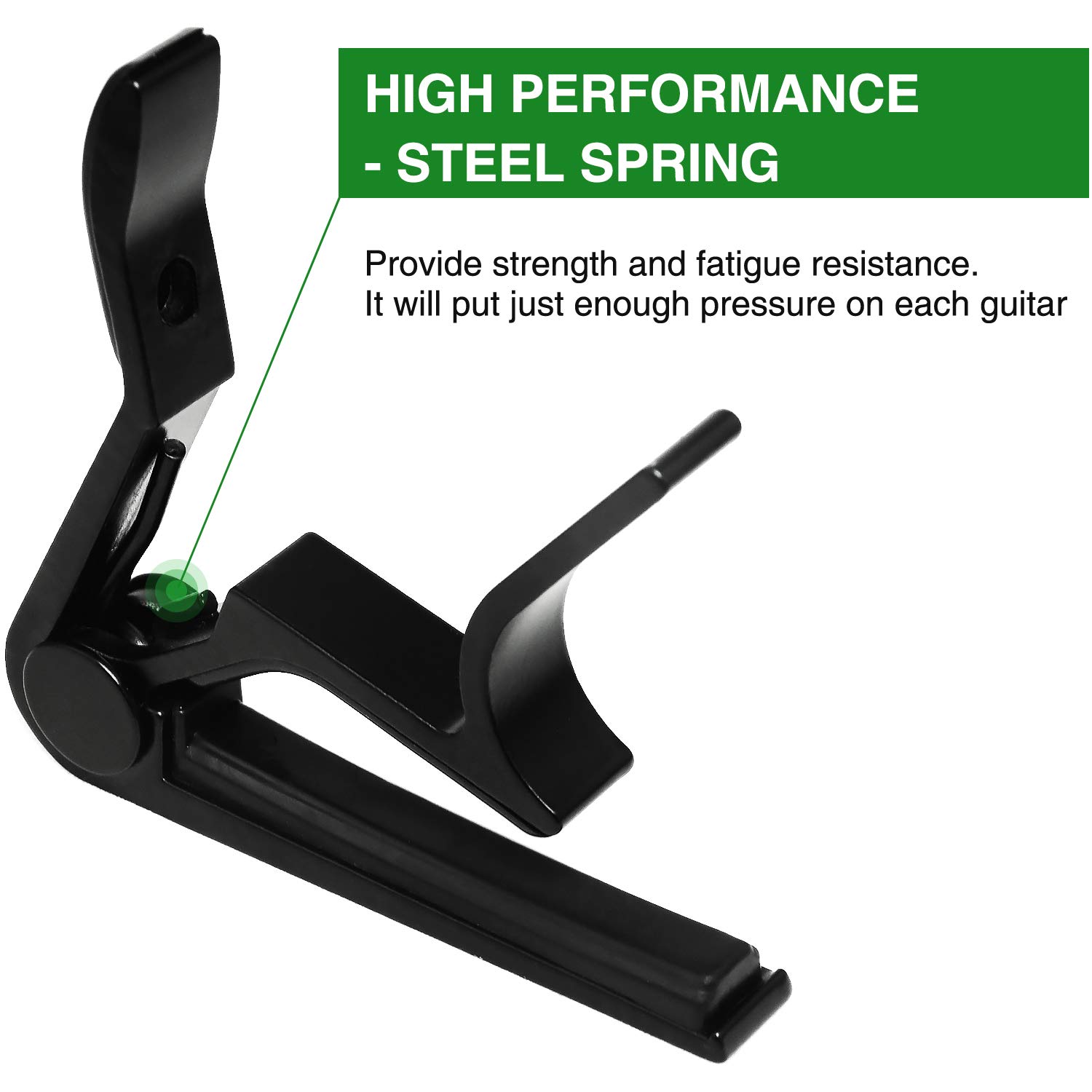 Guitar Capo, 6-String Acoustic Electric Guitar Capo,Capo for acoustic guitar(Black)