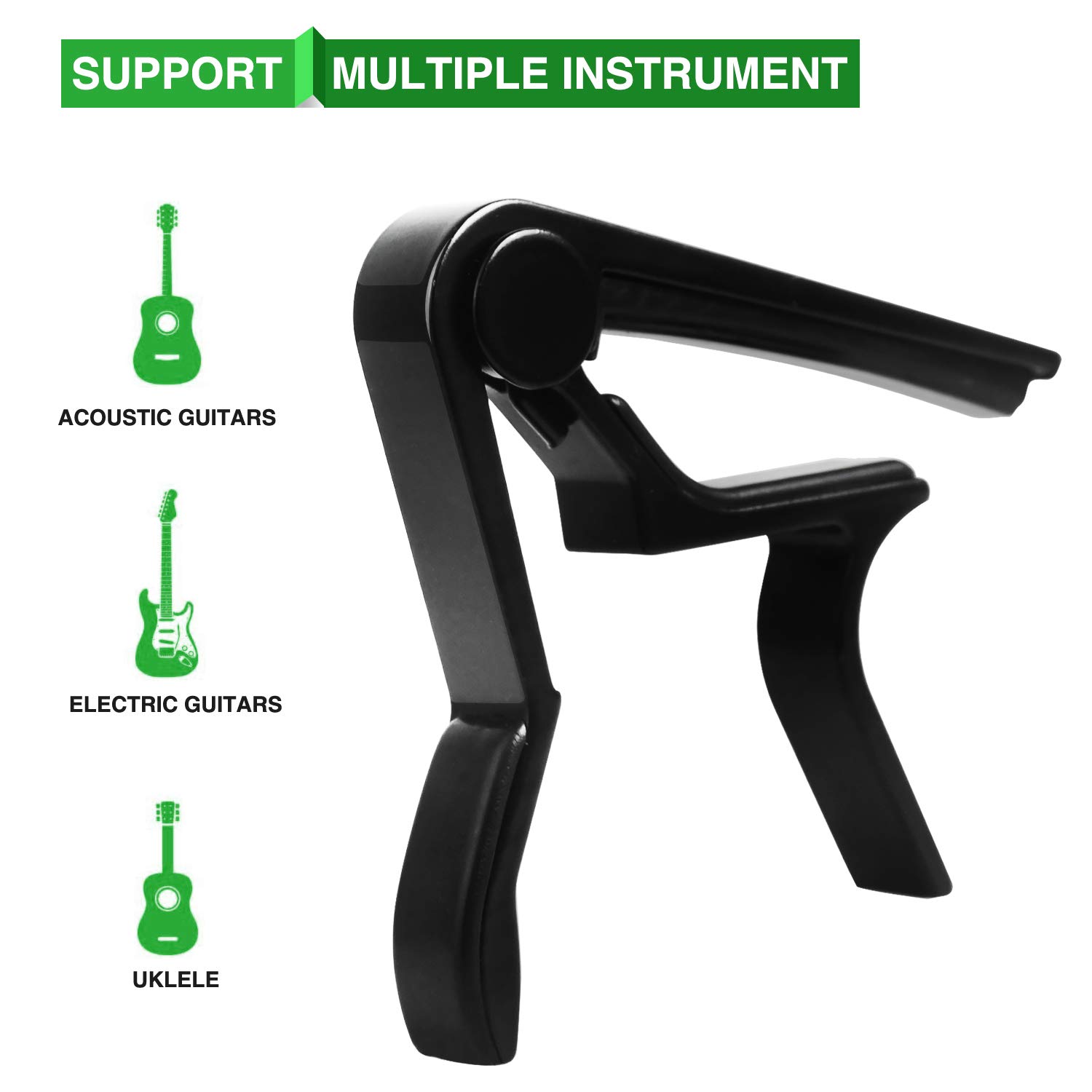 Guitar Capo, 6-String Acoustic Electric Guitar Capo,Capo for acoustic guitar(Black)