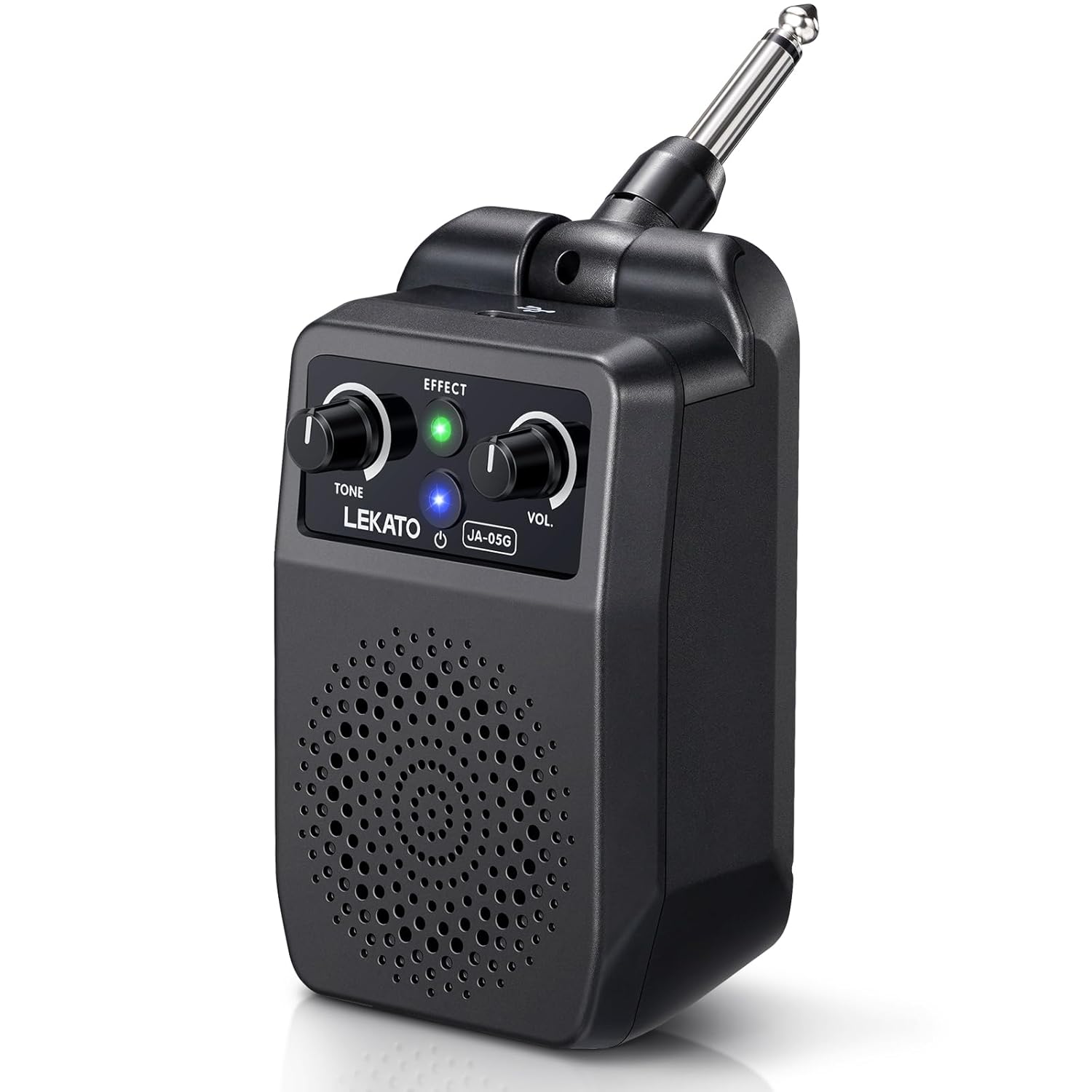 LEKATO Mini Electric Guitar Amp 5W, Portable Guitar Amp Bluetooth with Built-in 4 Effects, Clean Distortion Overdrive Reverb, Rechargeable Small Amplifier for Practice