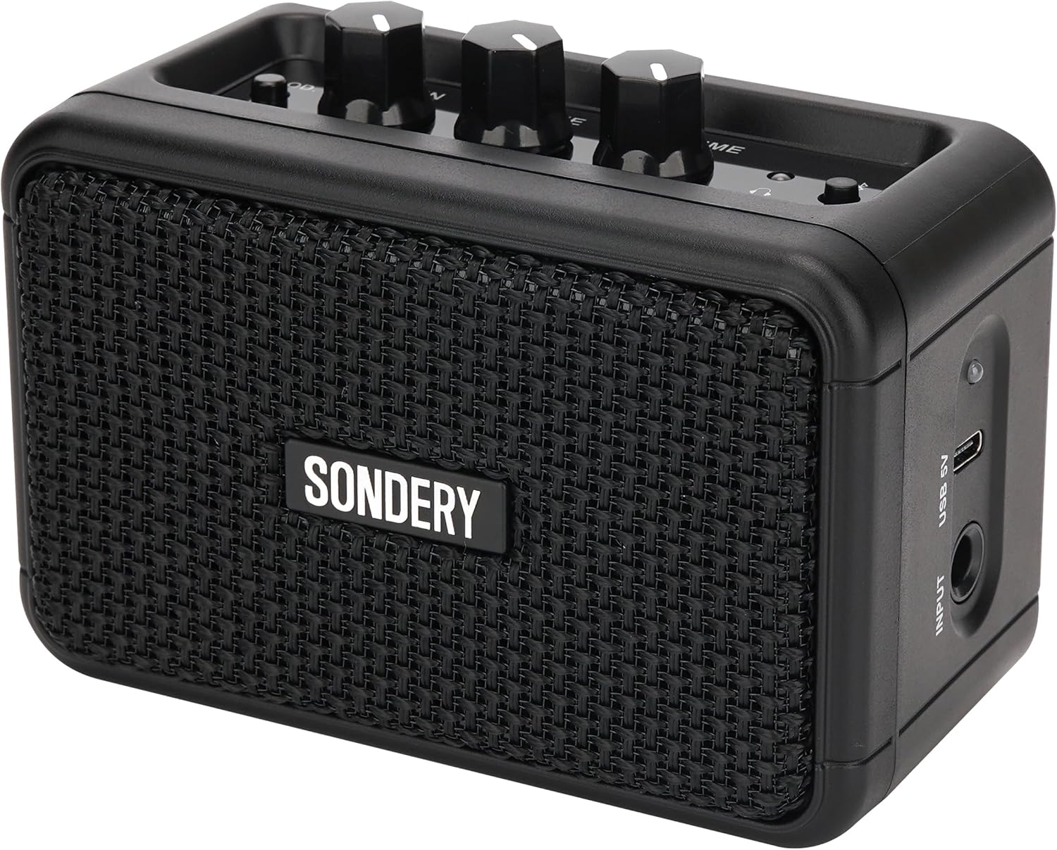 Sondery Mini Guitar Amp for Electric Guitars 5W Two Speakers Rechargeable Portable Pratice Small Amplifier with Overdrive/Clean Effects and Bluetooth